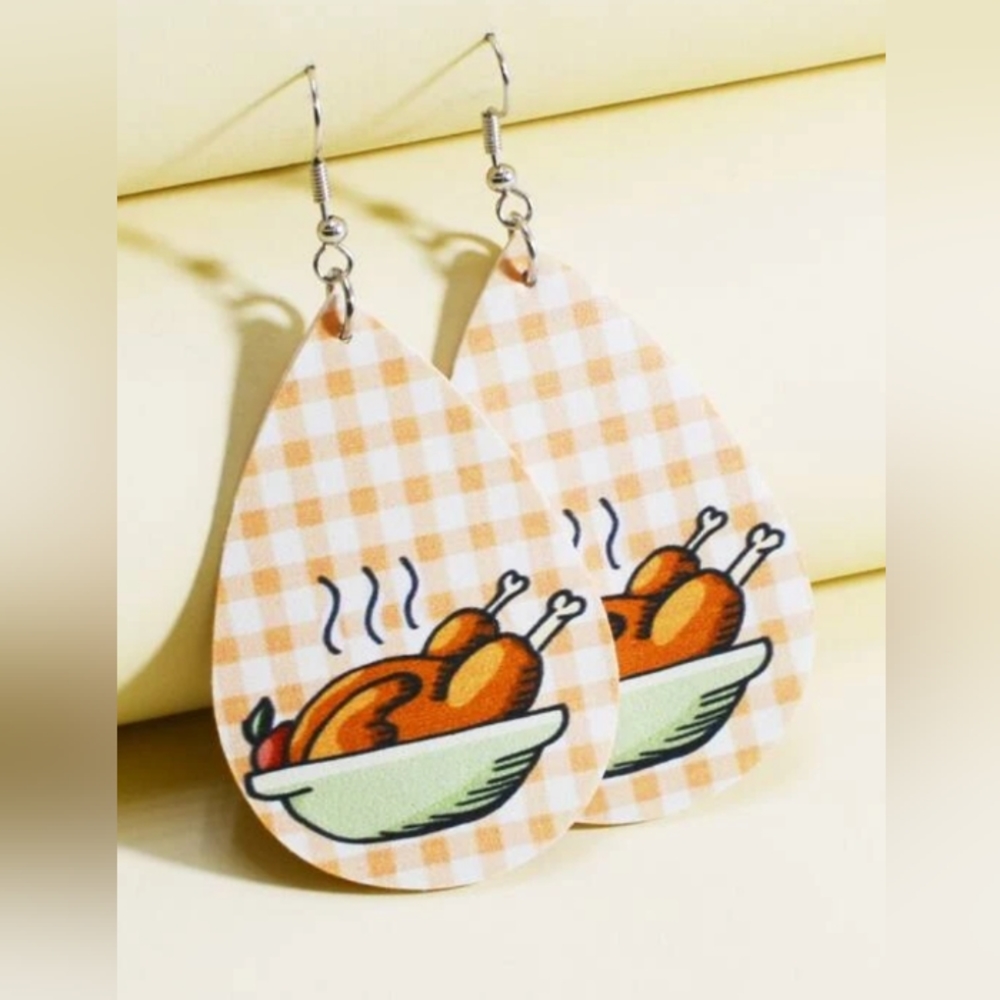 New Boutique Thanksgiving turkey earrings